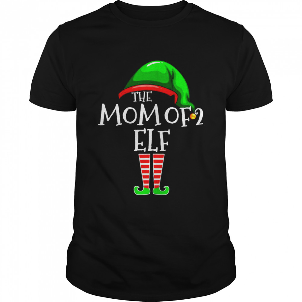 The Mom Of 2 Elf Family Matching Group Christmas Mommy Shirt