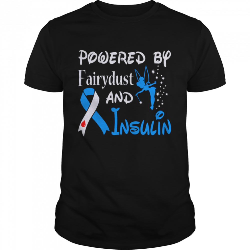 Powered By Fairydust And Insulin Diabetes Awareness  Classic Men's T-shirt