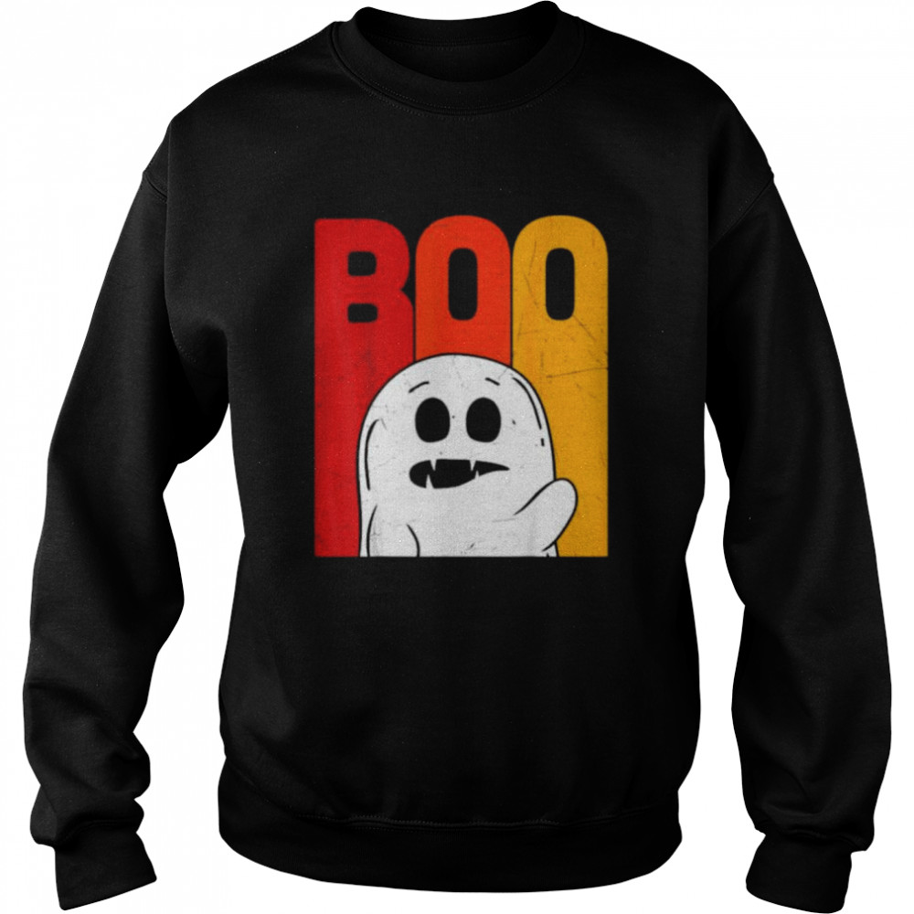 Vintage Boo Ghost Halloween Boo Boo Crew Fashion T Unisex Sweatshirt