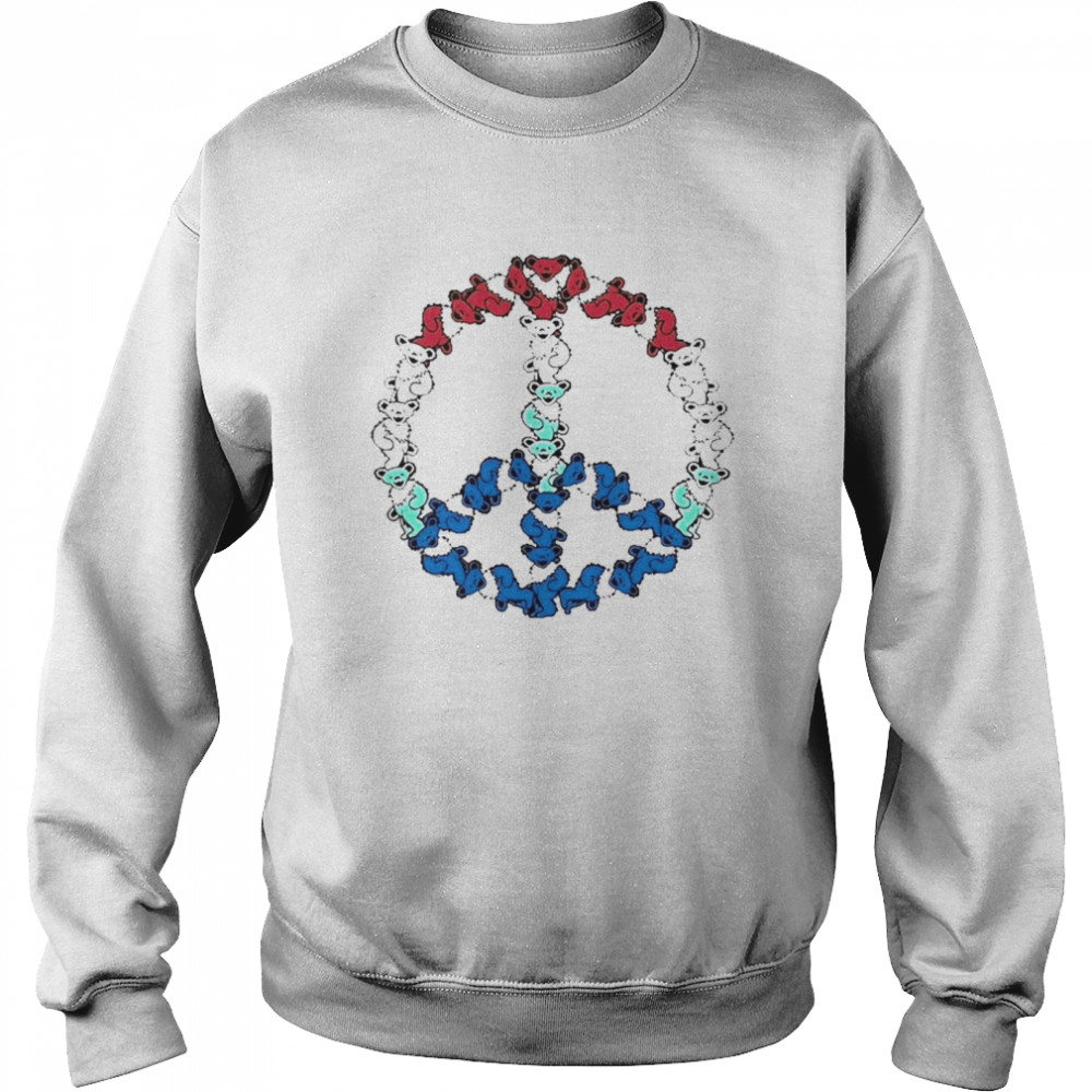 grateful Dead Peace Symbol Dancing Bears Unisex Sweatshirt