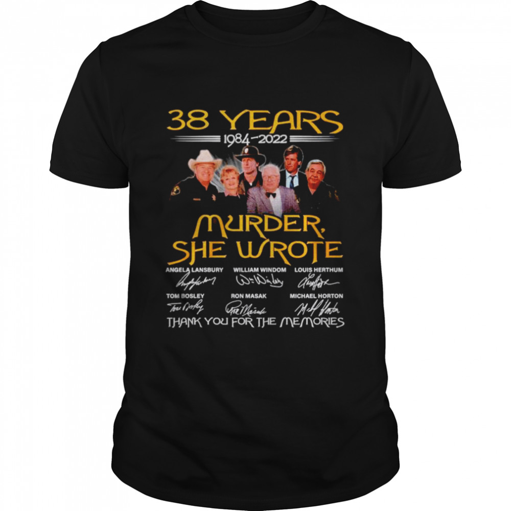 Nice murder She Wrote 38 years thank you for the memories signatures shirt