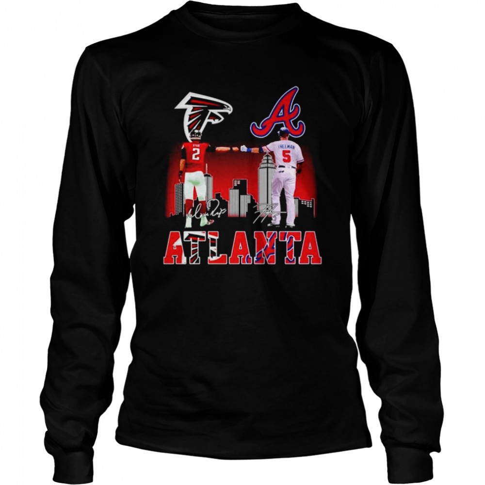 Original matt Ryan Atlanta Falcons and Freddie Freeman Atlanta Braves  signatures shirt - Kingteeshop