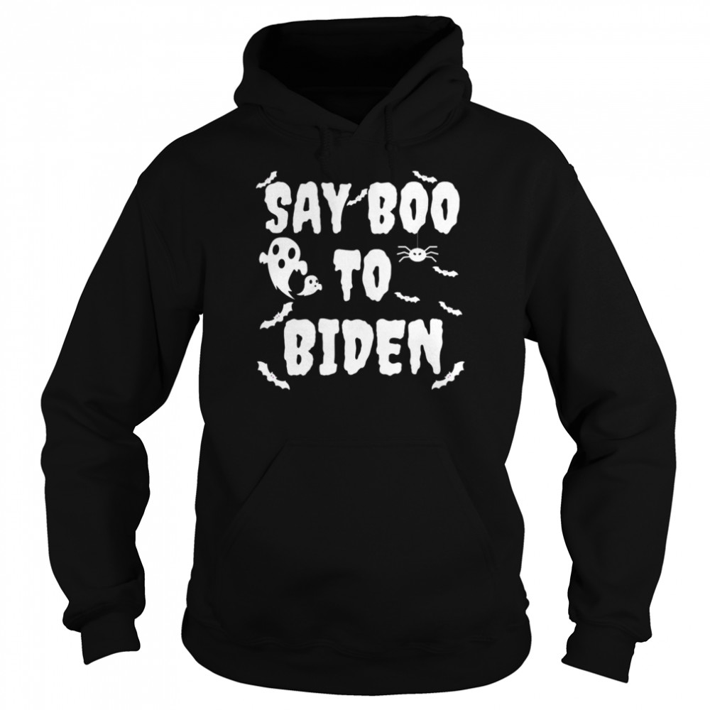 say Boo To Biden Ghost Halloween shirt Unisex Hoodie