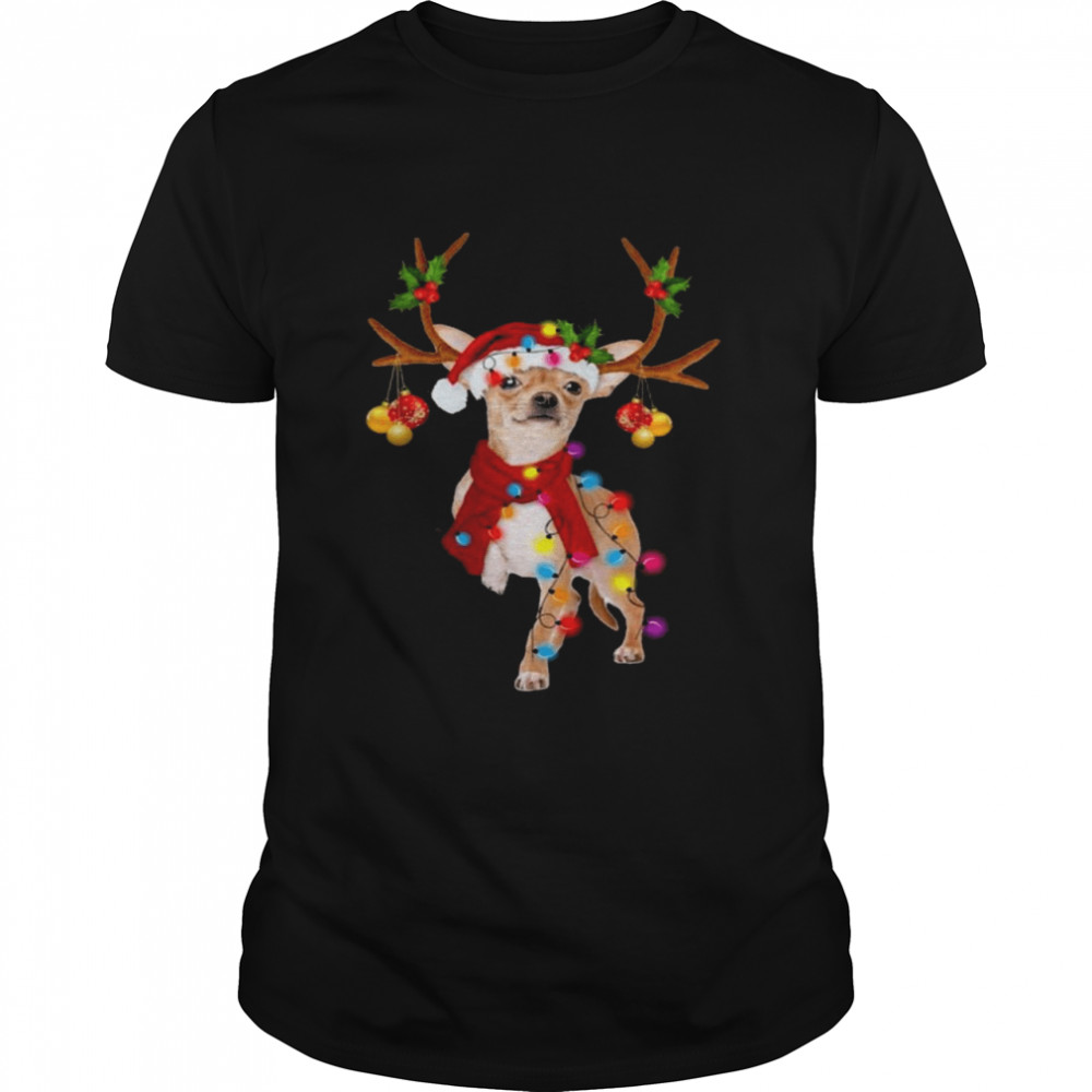Chihuahua Gorgeous Reindeer Merry Christmas 2021 Shirt