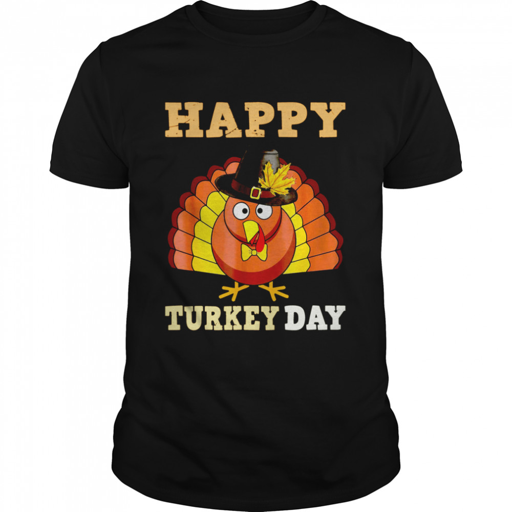 Happy Turkey Day Funny Thanksgiving 2021 Autumn Fall Season  Classic Men's T-shirt