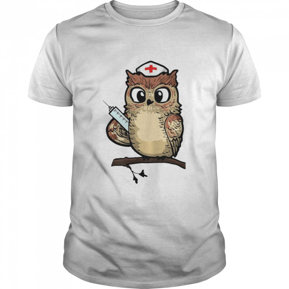 Owl Nursing Proud Night Shift Nurse T-shirt Classic Men's T-shirt