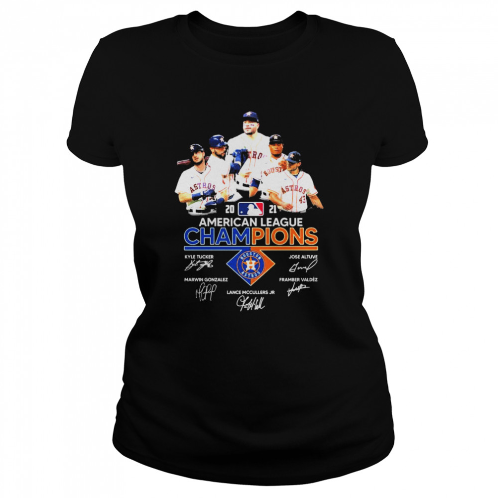 2021 American League Champions Houston Astros Kyle Tucker Jose Altuve Signatures  Classic Women's T-shirt