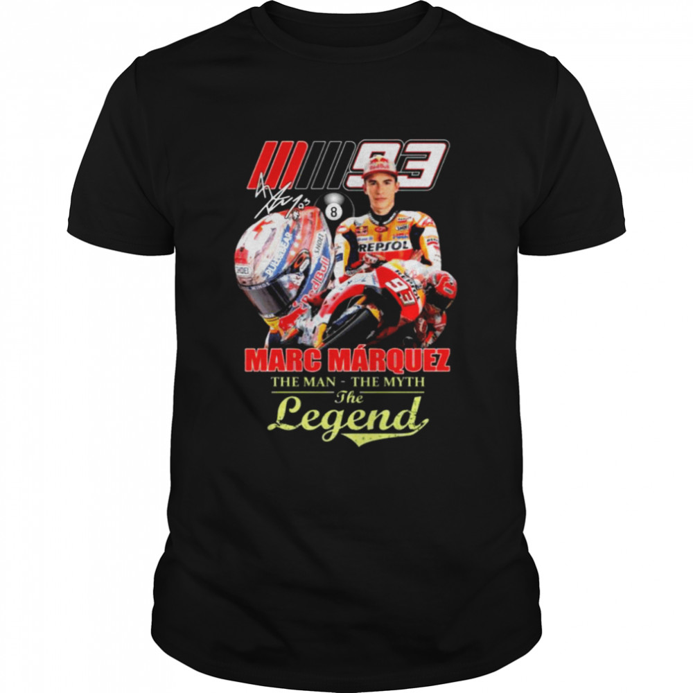 93 Marc Marquez The Man The Myth The Legends Signatures 2021  Classic Men's T-shirt