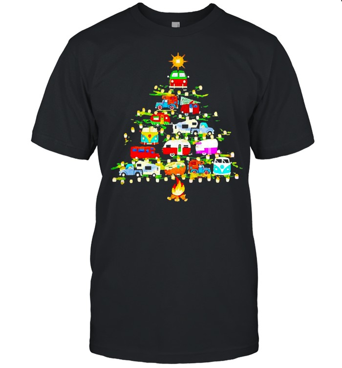 Camper Christmas Tree Sweater Shirt