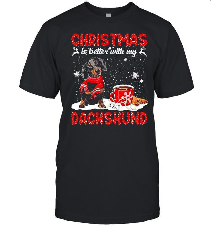 Christmas Is Better With My Black Dachshund Dog Sweater  Classic Men's T-shirt