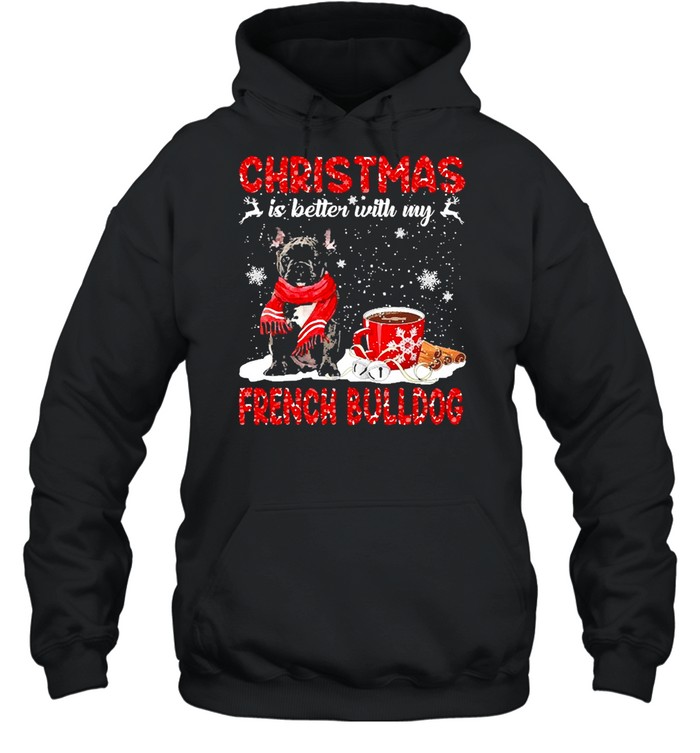 Christmas Is Better With My Black French Bulldog Dog Sweater Unisex Hoodie