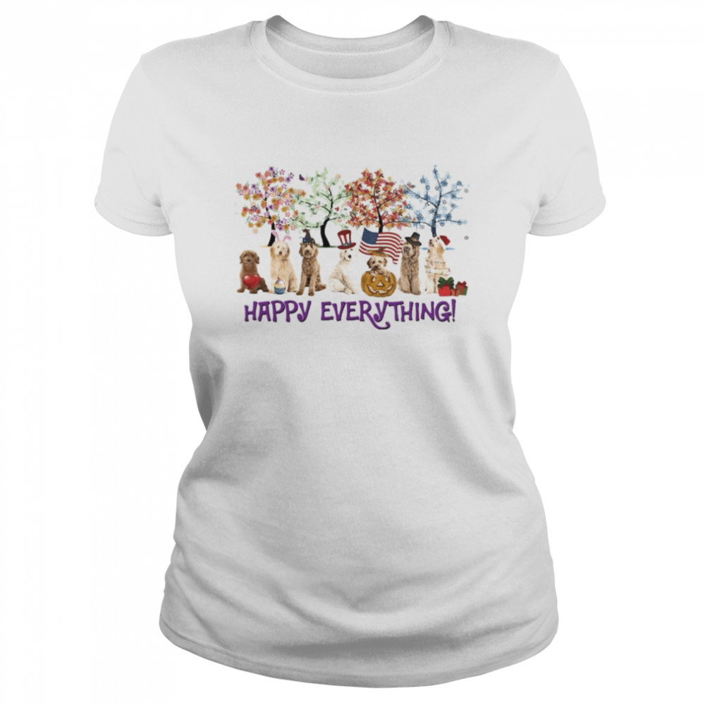 Goldendoodles Happy Everything Thanksgiving 2021 Classic Women's T-shirt