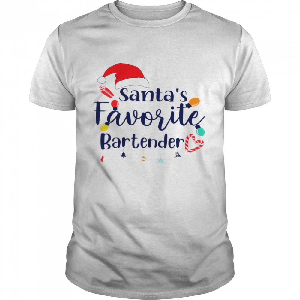 Santa’s favorite bartender shirt Classic Men's T-shirt