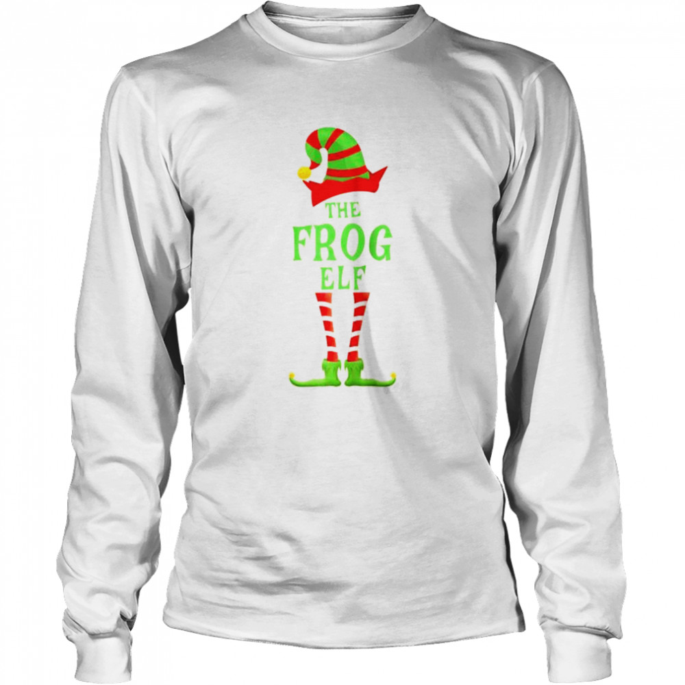 THE FROG Elf Christmas Novelty Family Christmas Pajama Party Long Sleeved T-shirt