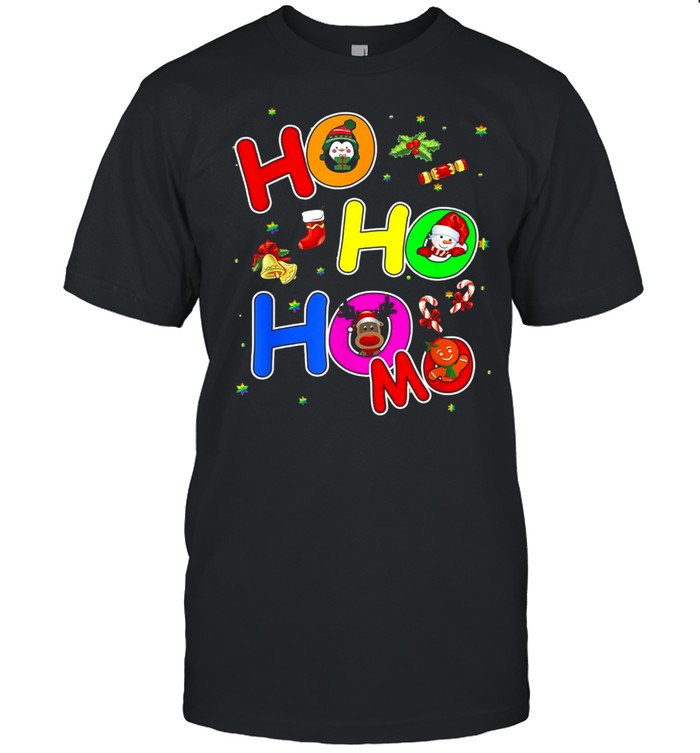 Hoho Homo Gay Christmas Santa Hat Love Is Love Lgbtq Pride  Classic Men's T-shirt