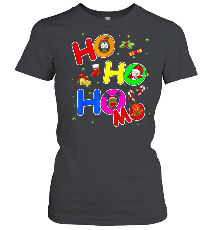 Hoho Homo Gay Christmas Santa Hat Love Is Love Lgbtq Pride Classic Women's T-shirt