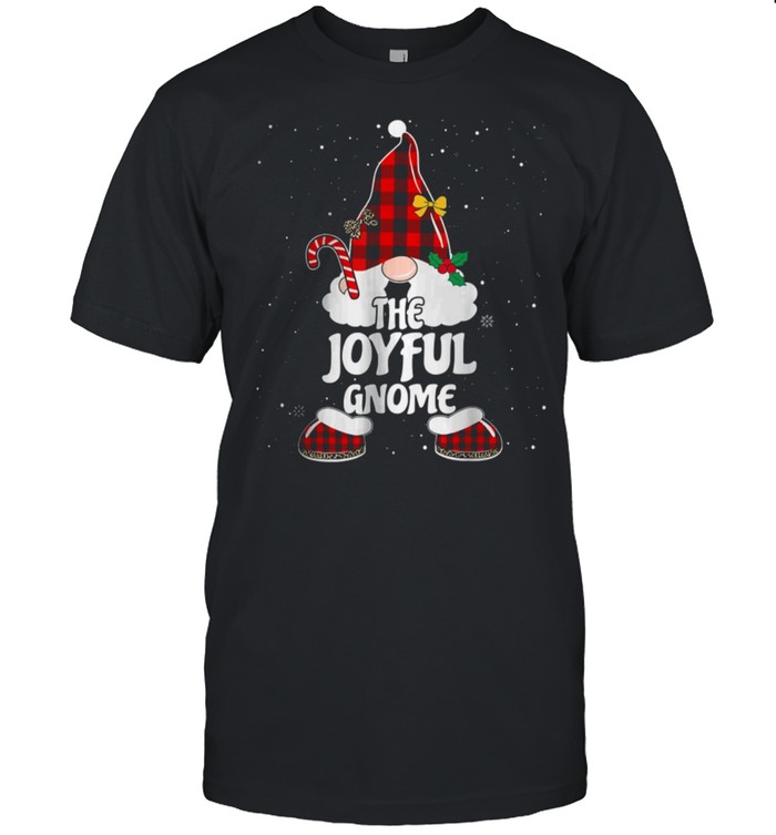 Joyful Gnome Buffalo Plaid Matching Family Christmas Pajama T-Shirt