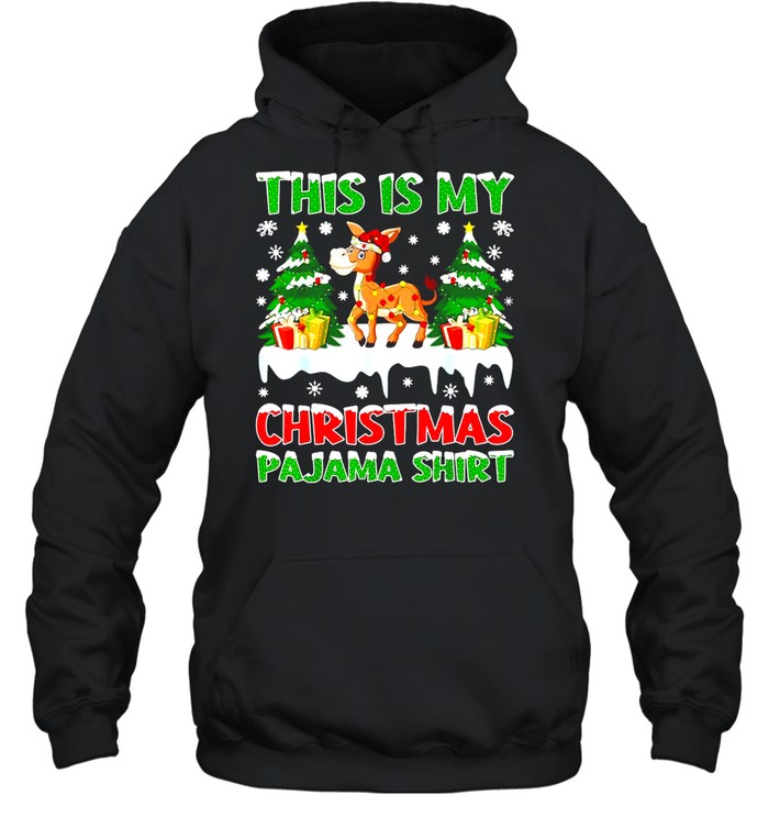 Xmas Santa This Is My Donkey Christmas Pajama Sweater T-shirt Unisex Hoodie
