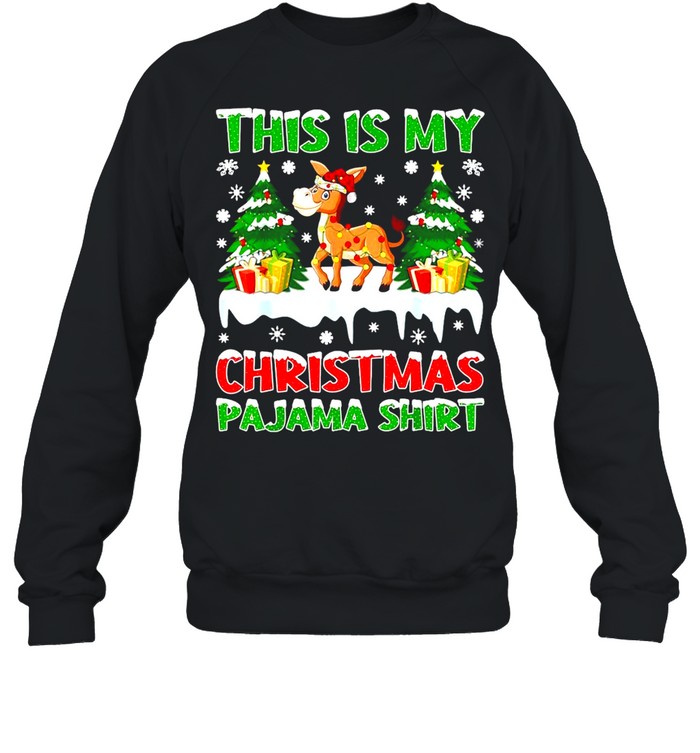 Xmas Santa This Is My Donkey Christmas Pajama Sweater T-shirt Unisex Sweatshirt