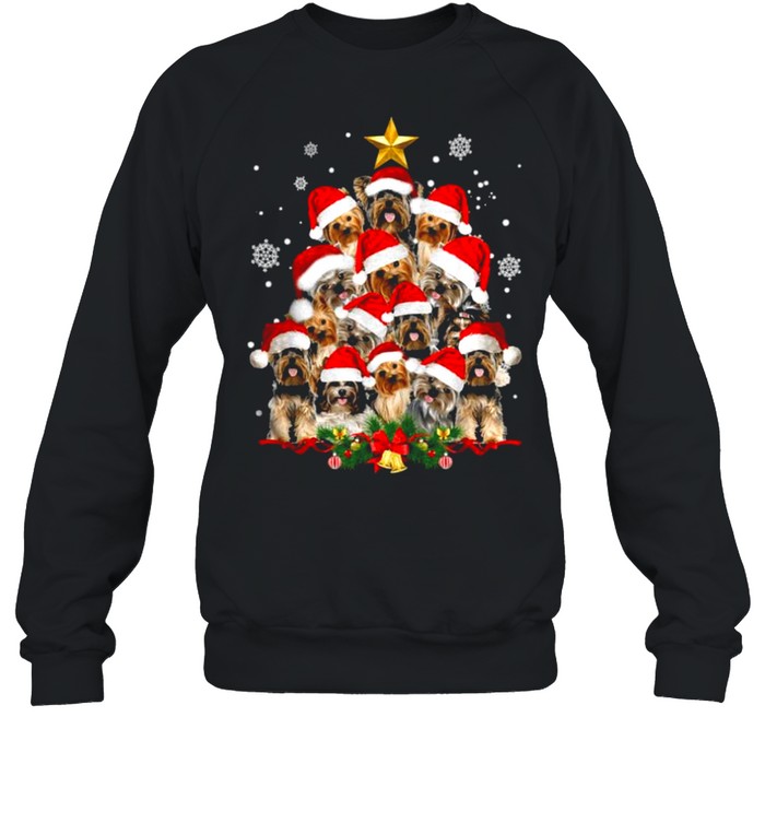 Yorkie christmas tree xmas gifts for yorkie dog lover shirt Unisex Sweatshirt