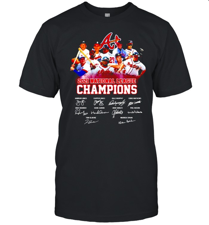Atlanta Braves 2021 National League Champions signature T-shirt