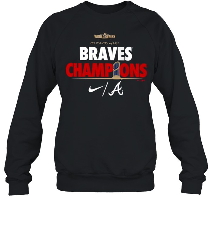 Atlanta Braves Nike 2021 World Series Champions 1914 1957 1995 and