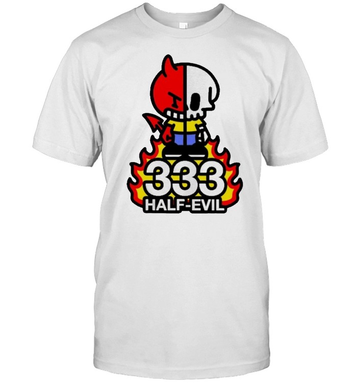 Cat Demon Skeleton 333 Half Evil  Classic Men's T-shirt