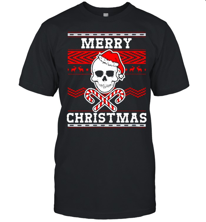 Skull Santa Hat Christmas shirt