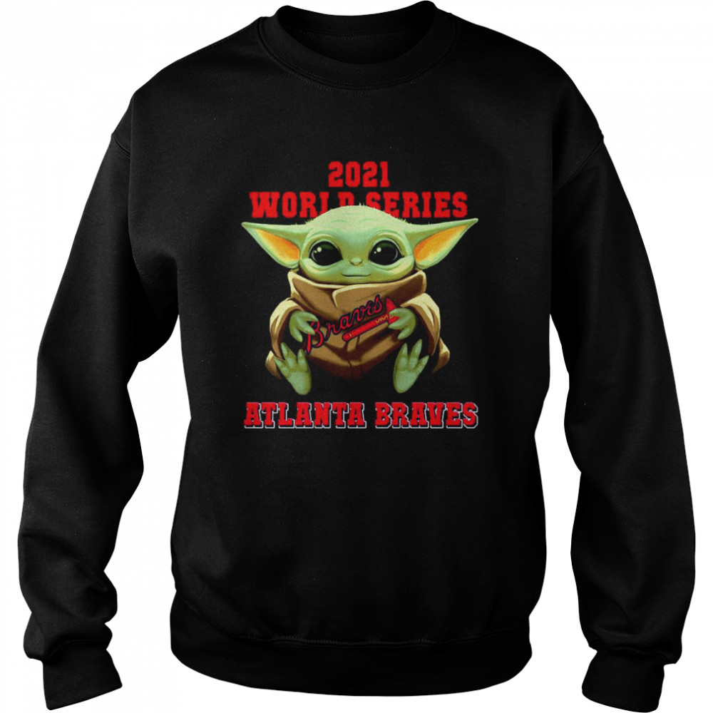 Baby Yoda Hug Atlanta Braves Shirt, Sweater, Long Sleeved And Hoodie