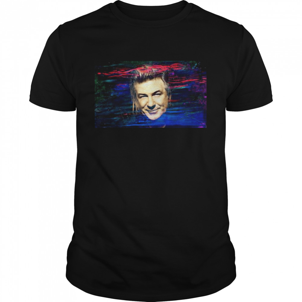 Colorful Celebrity Alec Baldwin Actors Face Smile T-shirt Classic Men's T-shirt