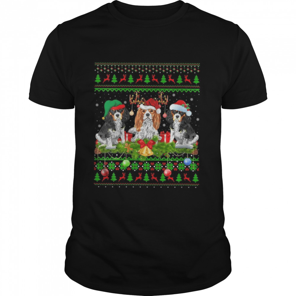 Ugly Xmas Santa Cavalier King Charles Spaniel Dog Christmas Shirt