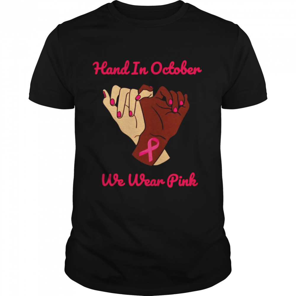 Hand In October We Wear Pink T-shirt Classic Men's T-shirt