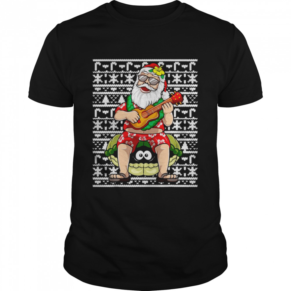Mele Kalikimaka Hawaiian Christmas Santa Claus Hawaiian Sweater T-shirt