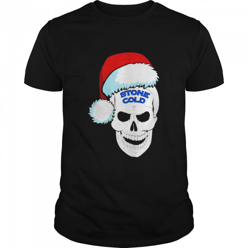 Stone Cold Steve Austin Santa Hat Skull shirt