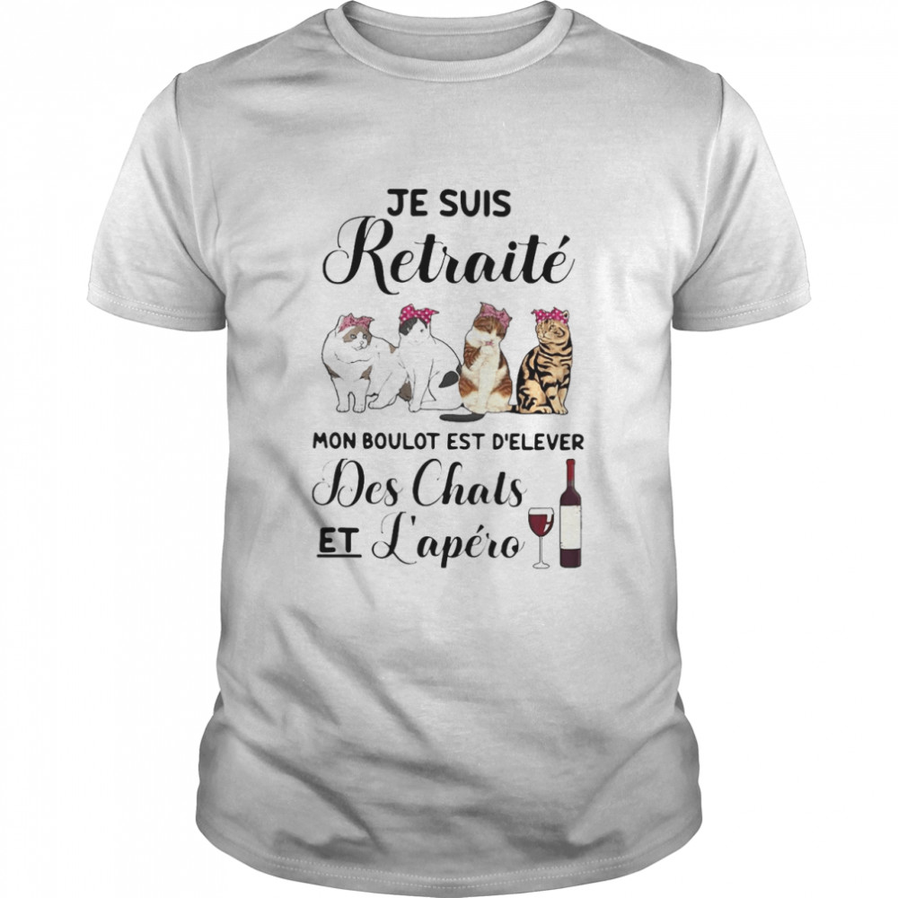 Je Suis Retraité Mon Boulot Est Delever Des Chats Cat T-shirt Classic Men's T-shirt