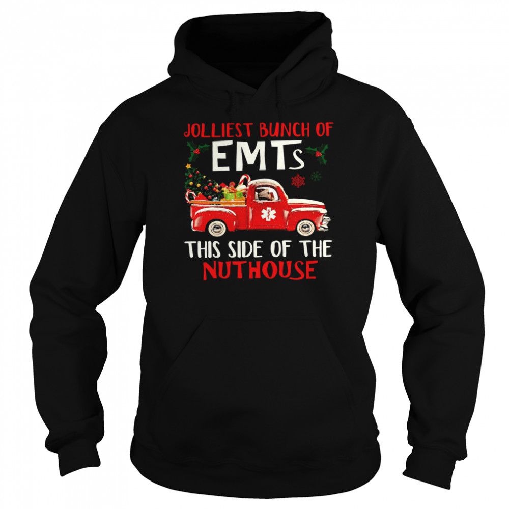 Jolliest Bunch Of Emt This Side Of The Nut House Design Available On  Unisex Hoodie