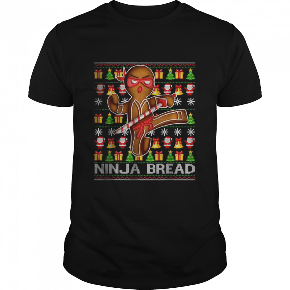 Ninja Bread Gingerbread Baking Lovers Ugly Christmas shirt