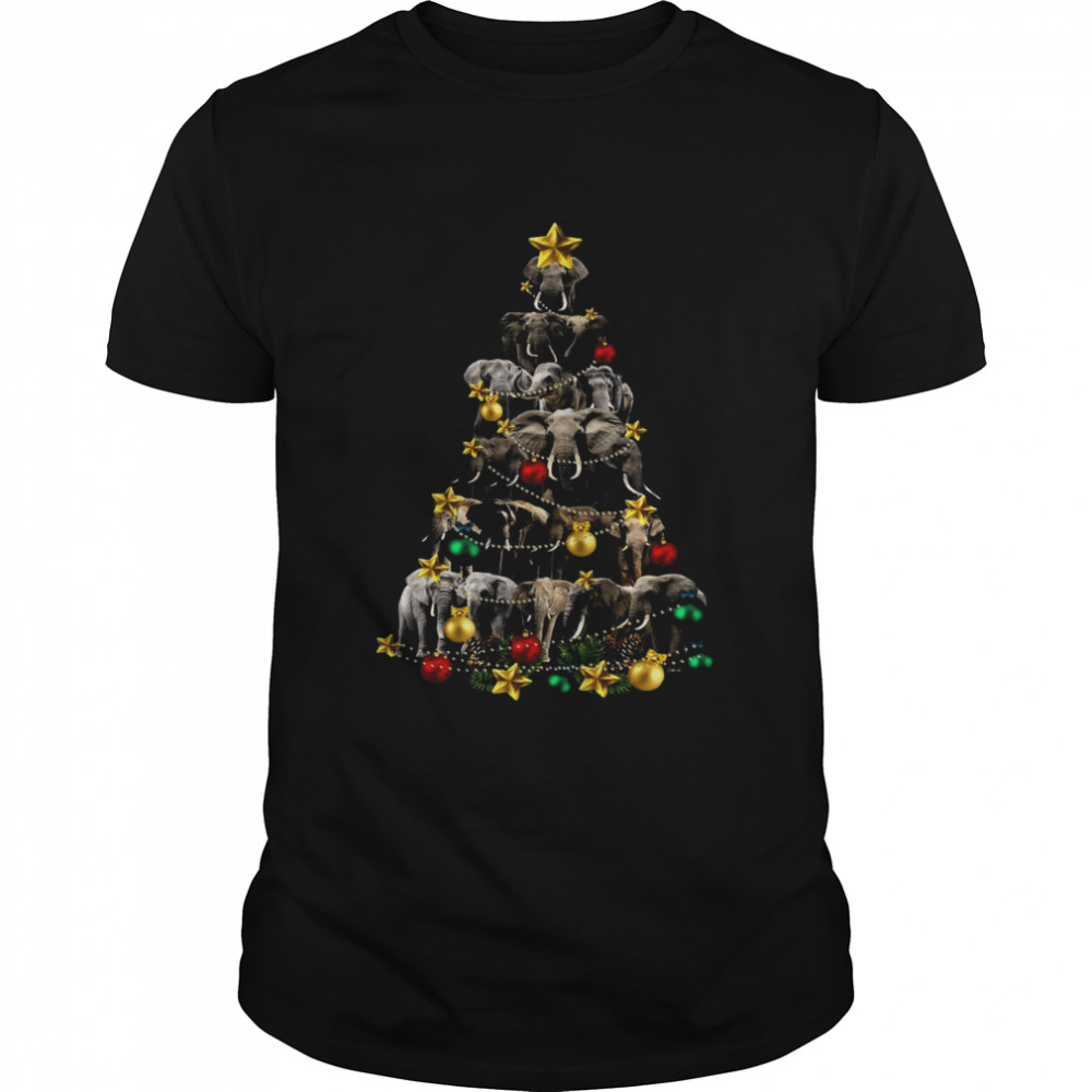 Elephant Christmas Tree Shirt