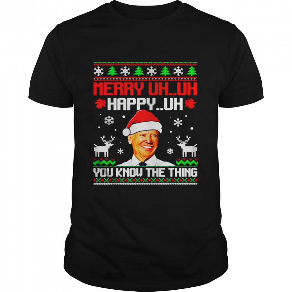 Original biden merry uh…uh.. happy uh you know the thing Christmas sweater