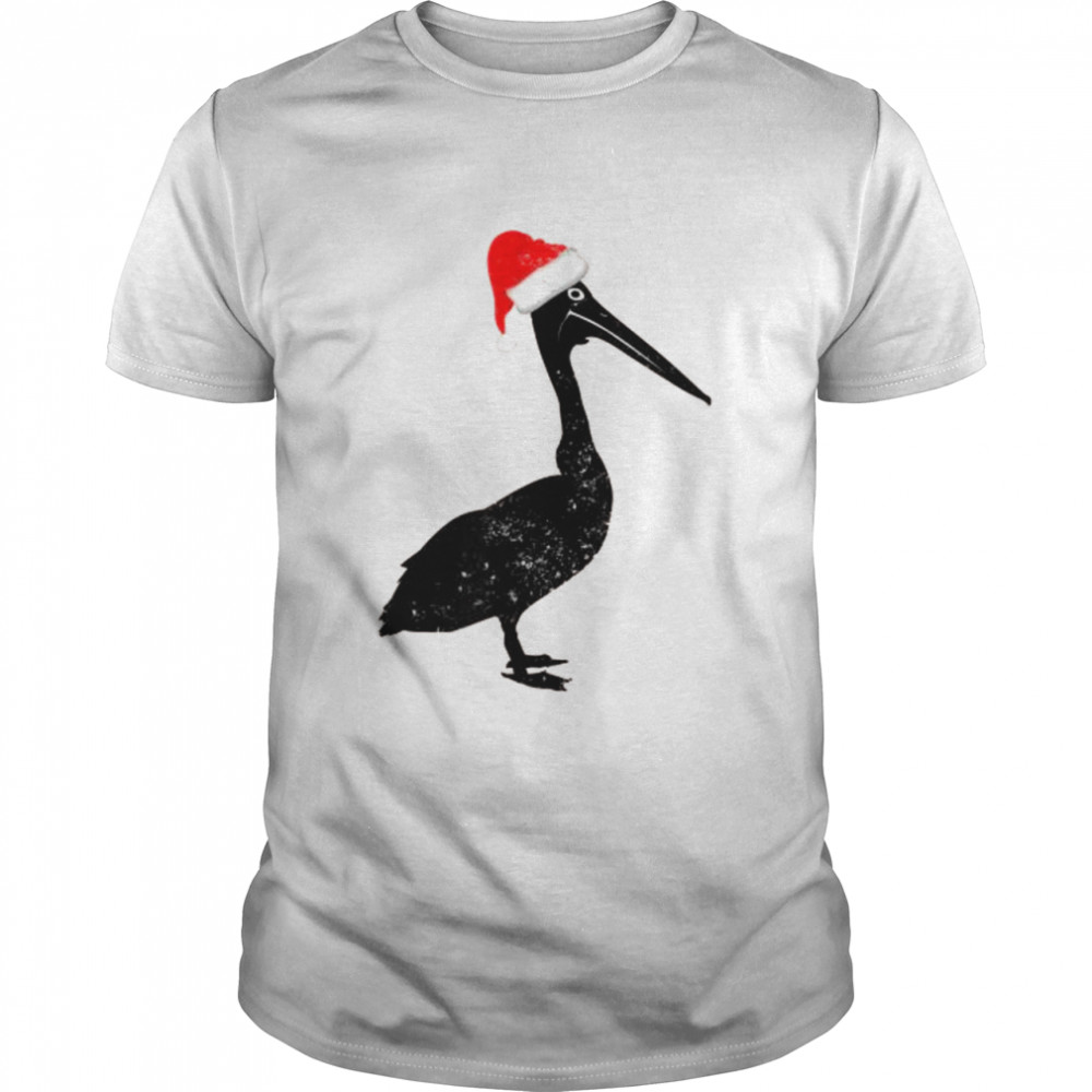 Pelican Santa Hat Christmas Pajama Shirt