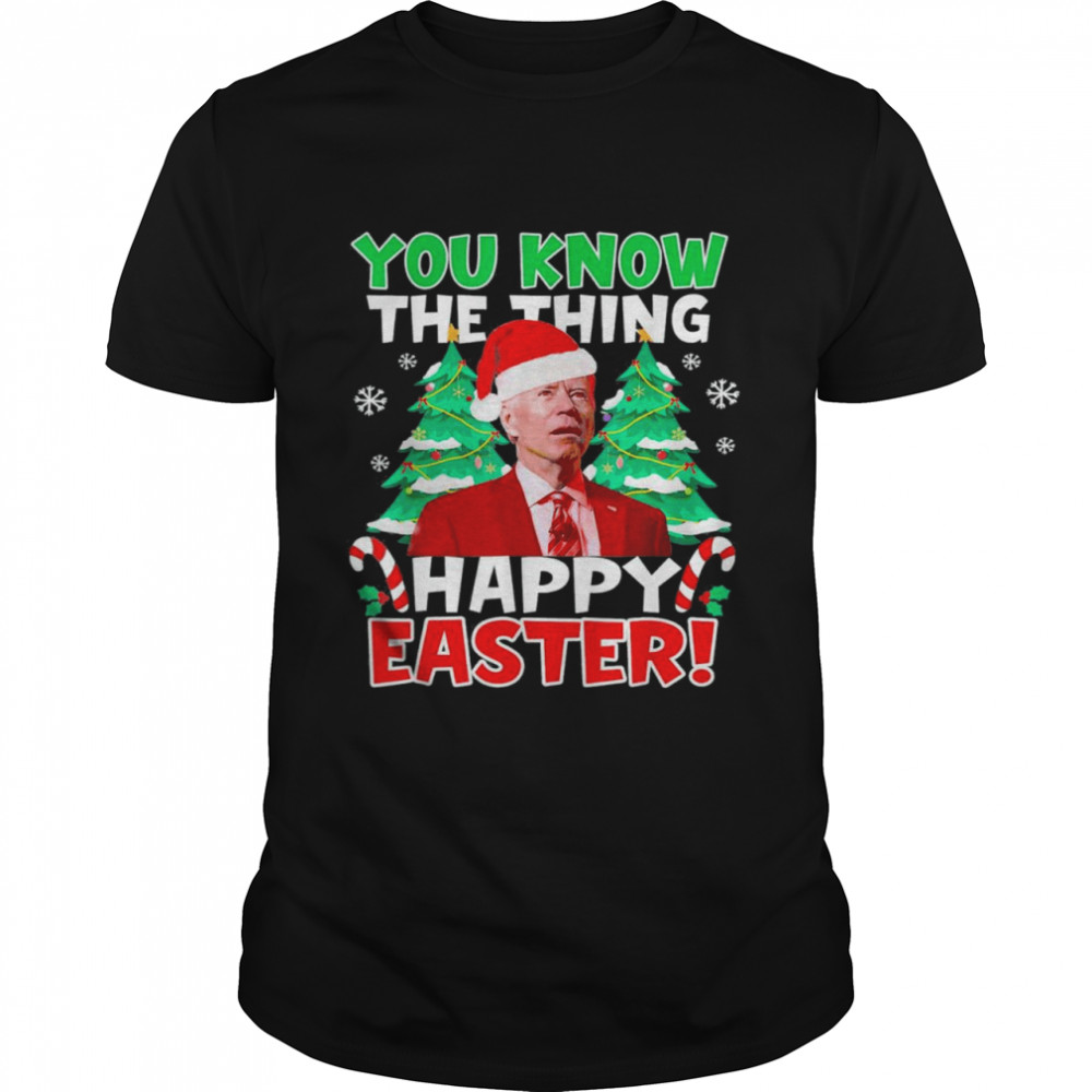 President Joe Biden Santa Hat Happy Easter T-Shirt