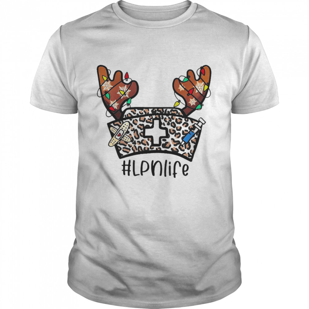Christmas Reindeer Nurse Hat LPN Life Sweater  Classic Men's T-shirt
