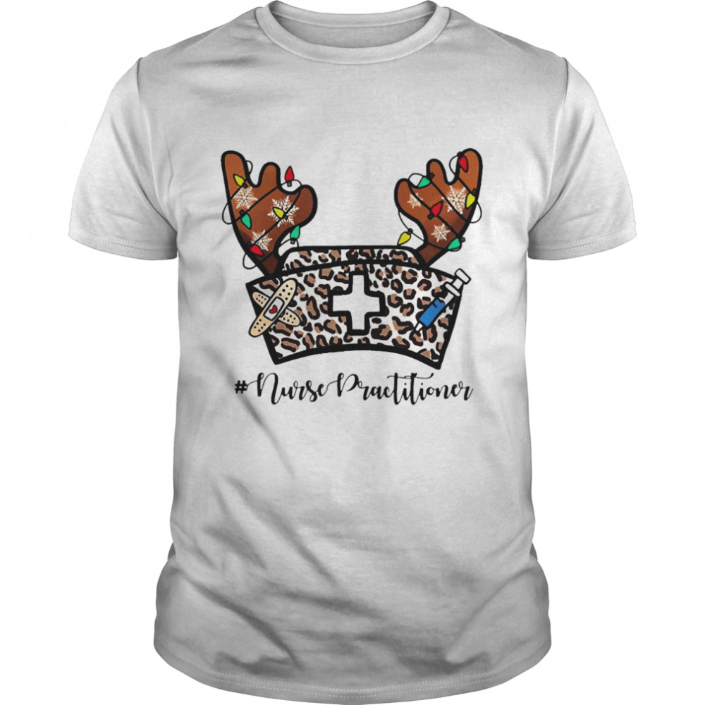 Christmas Reindeer Nurse Hat Nurse Practitioner Sweater  Classic Men's T-shirt