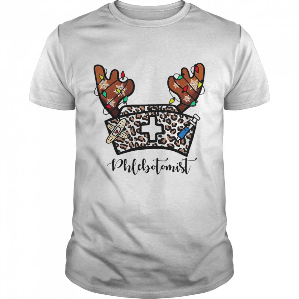 Christmas Reindeer Nurse Hat Phlebotomist Sweater Shirt