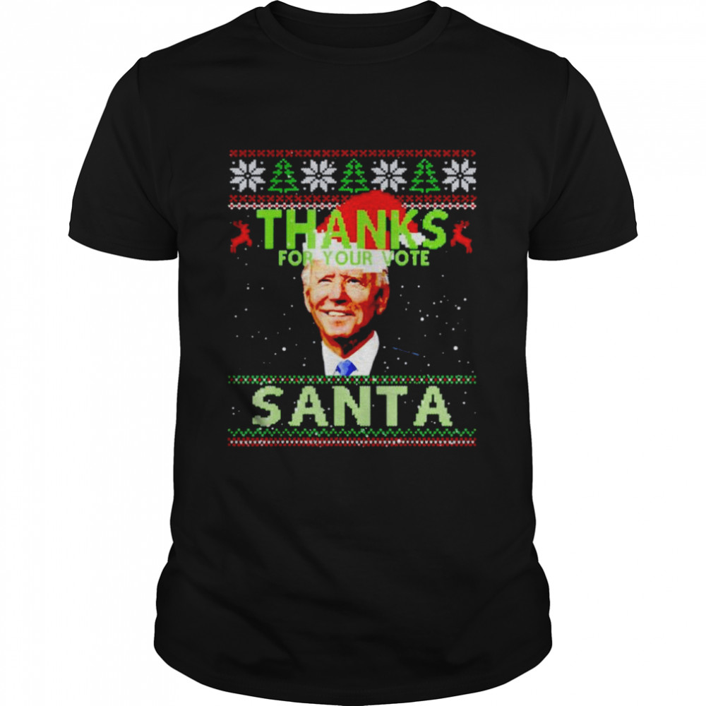 Official biden thanks for your vote Santa Christmas sweater Classic Men's T-shirt