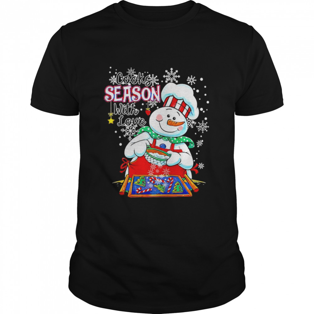 Snowman Cooks Season With Love Christmas Sweater Shirt