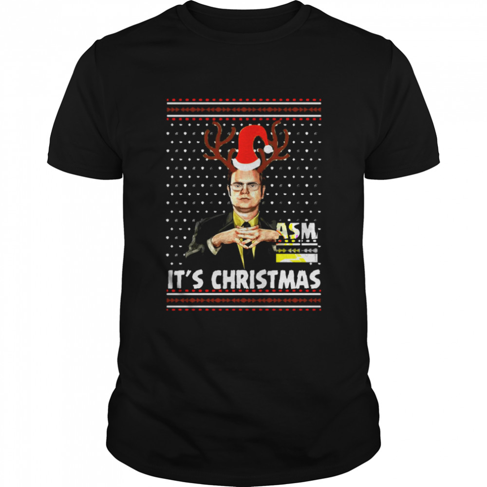 Dwight Schrute It’s Christmas Ugly Sweater  Classic Men's T-shirt