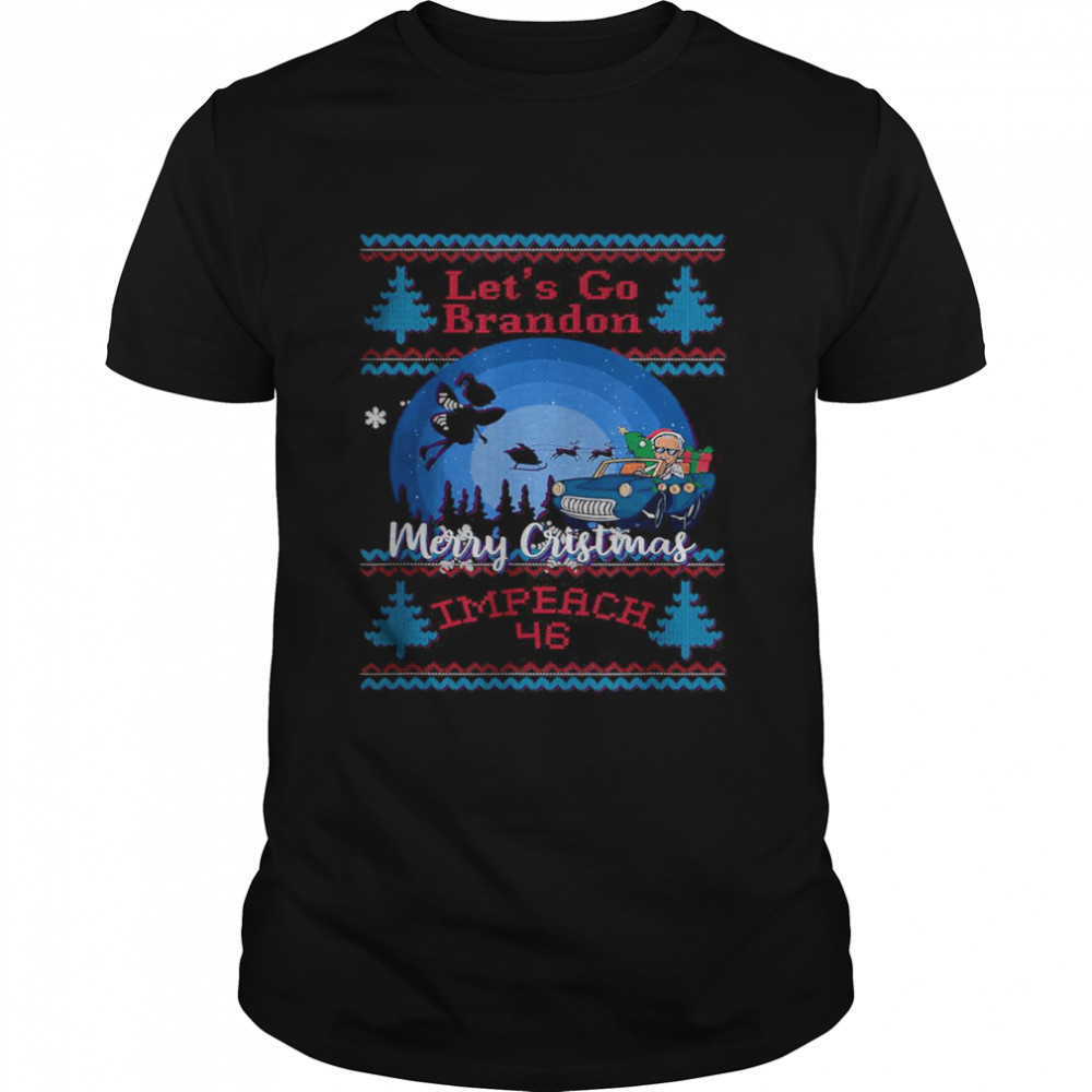 Jingle Joe Biden Santa Impeach 46 Go Brandon USA Christmas T- Classic Men's T-shirt