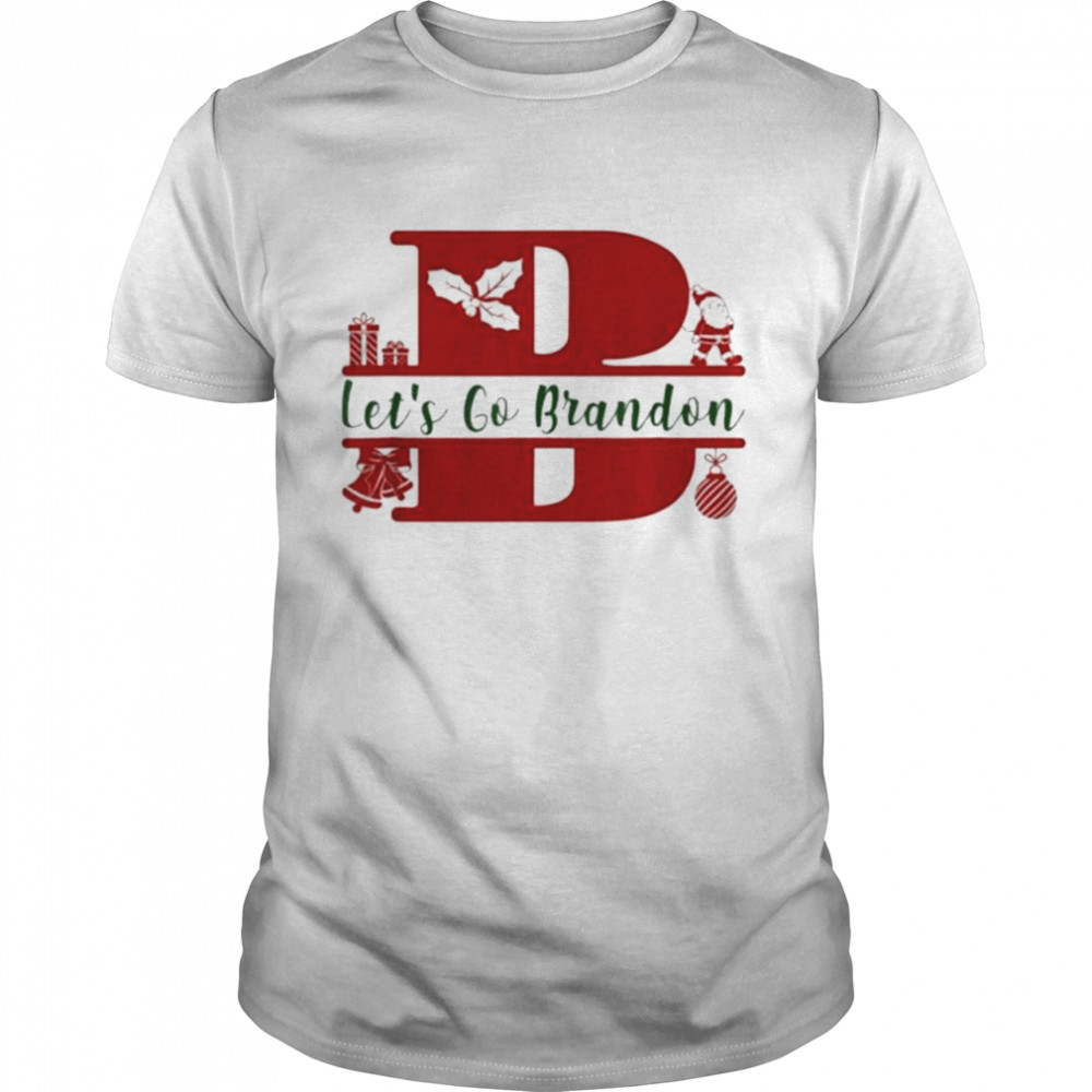 Let’s Go Brandon Christmas Monogram  Classic Men's T-shirt
