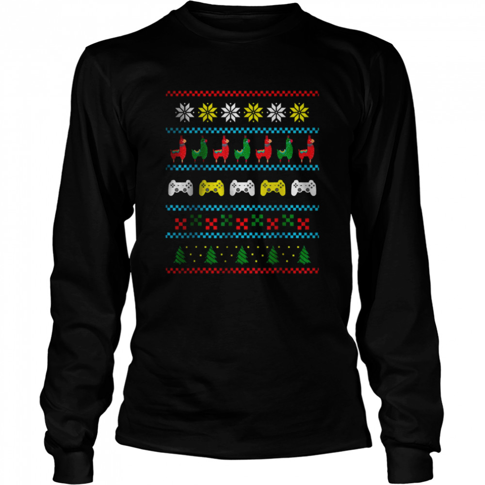 Gamer Christmas Gaming Video Games Gift Boys Men T- Long Sleeved T-shirt